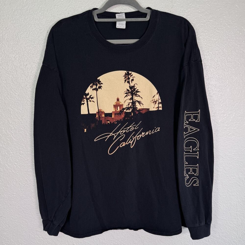 Eagles Band Shirt Mens 2XL Hotel California 2019 Graphic T Long Sleeve XXL